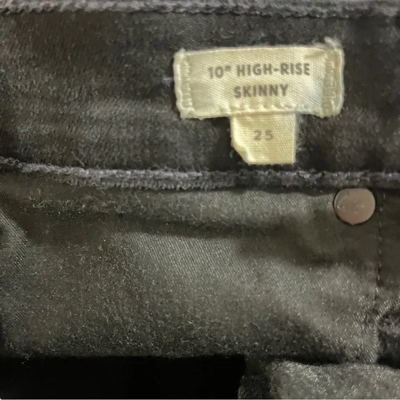 Madewell 10” High Rise Skinny Jeans Black Size 25 Denim Style M6250 - Picture 8 of 10